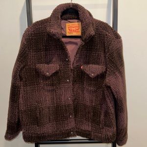 LEVI’S COZY VINTAGE RELAXED FIT SHERPA TRUCKER JACKET MENS LARGE